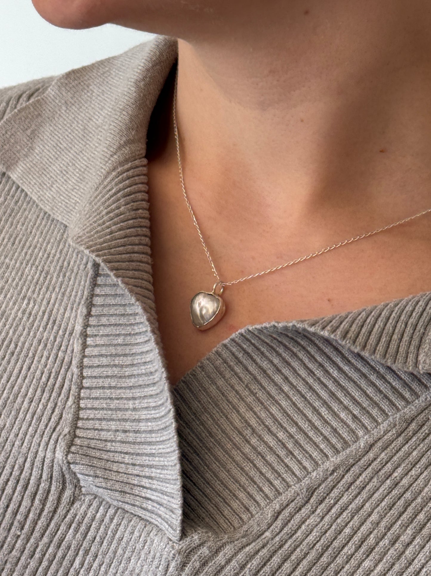 Freshwater Pearl Heart Necklace
