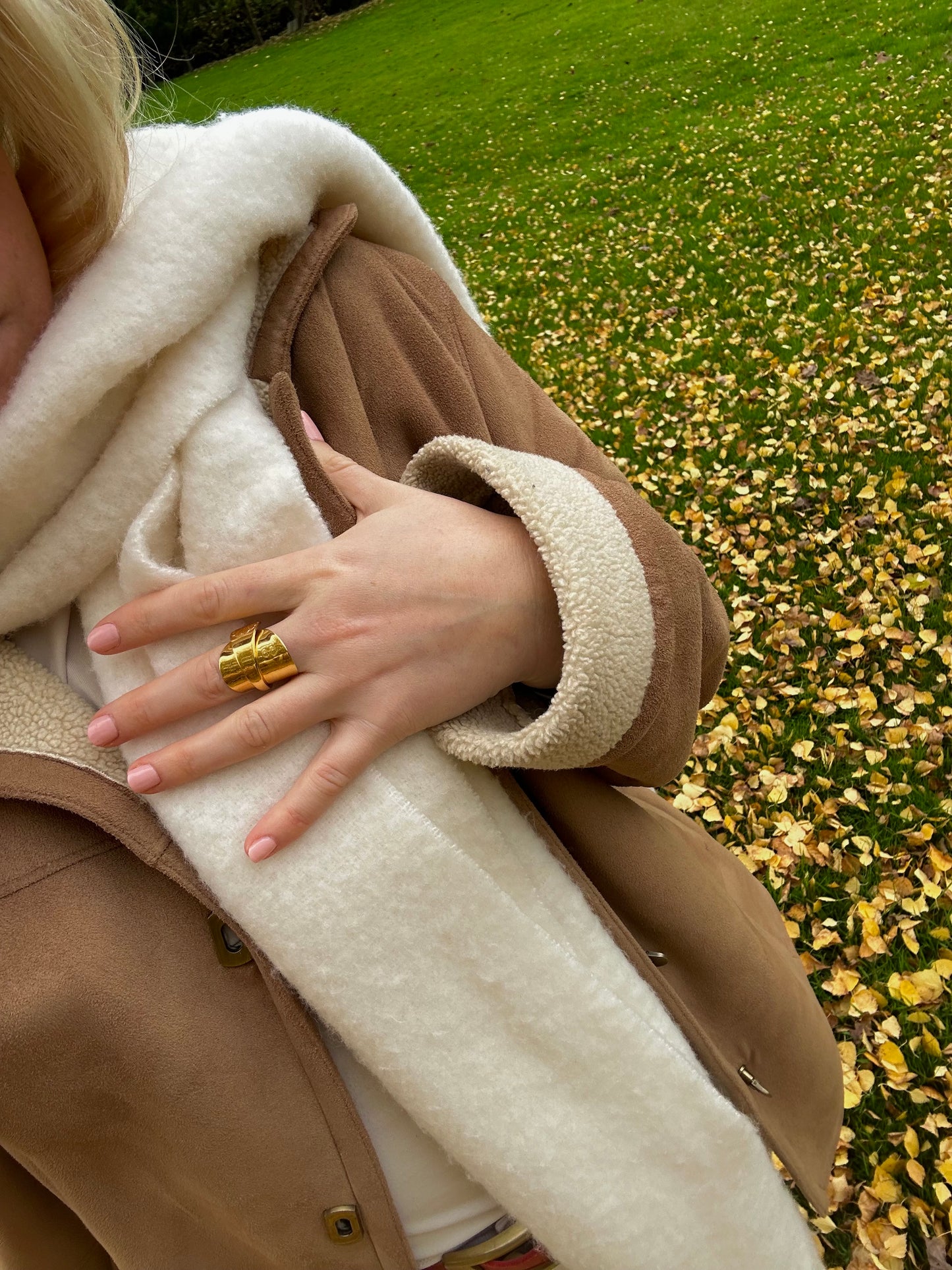 Gold spoon ring